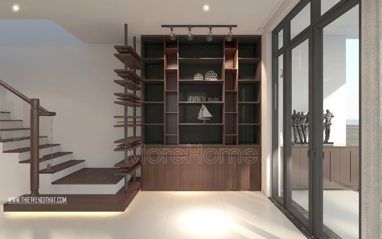 Cầu thang kính cường lực đẹp
